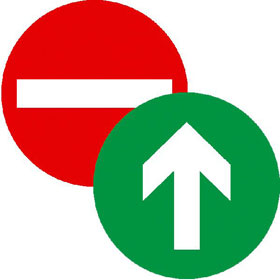 Türschild, zweiseitig Eingang verboten /  Durchgang
