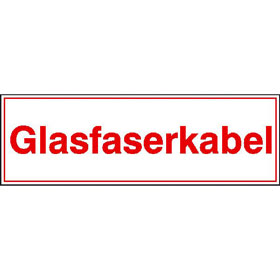 Hinweisschild auf Bogen - Elektrotechnik Glasfaserkabel