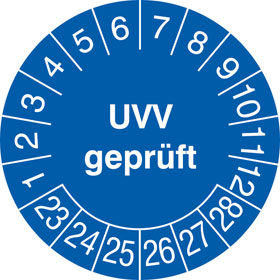Prfplakette UVV geprft
