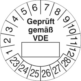 Prfplakette Geprft gem VDE