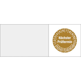 Kabelprüfplakette Nächster Prüftermin