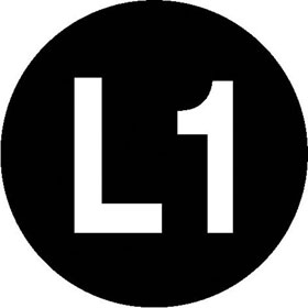 Etiketten auf Bogen - Kennzeichnung elektrischer Leiter  -  L1 (Außenleiter 1)