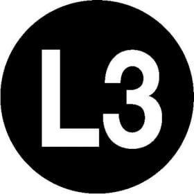 Etiketten auf Bogen - Kennzeichnung elektrischer Leiter - L3 (Außenleiter 3)
