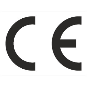 CE - Kennzeichnung auf Bogen Text: CE