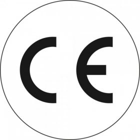 CE - Kennzeichnung auf Bogen Text: CE
