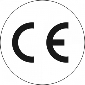 CE - Kennzeichnung auf Bogen Text: CE