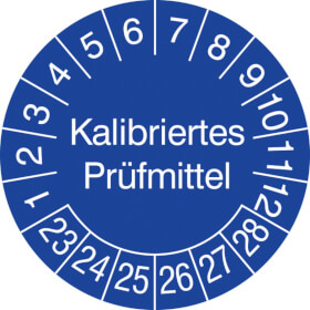 Prfplakette Kalibriertes Prfmittel