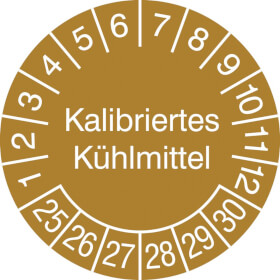 Prüfplaketten - Kalibriertes Prüfmittel in Jahresfarbe