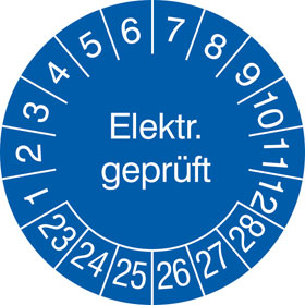 Prfplakette Elektr. Geprft