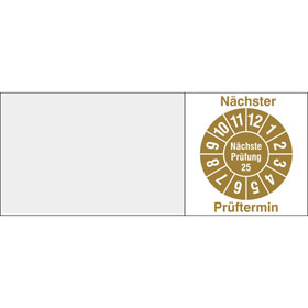 Kabelprüfplakette Nächste Prüfung