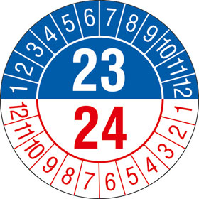 Prfplakette Jahresplakette mit Prfzeitraum 1 Jahr