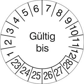 Prfplakette Gltig bis