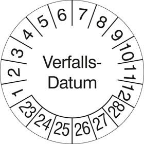 Prfplakette Verfalls - Datum