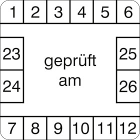 Prfplakette geprft am