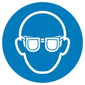 Gebotsschild, Augenschutz benutzen, 