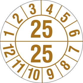 Prüfplakette Halbjahresplakette mit 2 - stelliger Jahreszahl, 