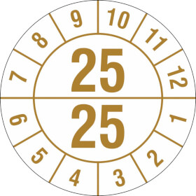 Prüfplakette Halbjahresplakette mit 2-stelliger Jahreszahl,