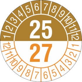 Prüfplakette 2- Jahresplakette mit 2-stelliger Jahreszahl