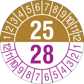 Prüfplakette 3- Jahresplakette mit 2-stelliger Jahreszahl