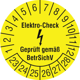 Prfplakette Elektro - Check