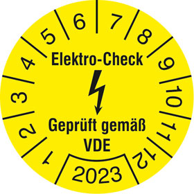 Prfplakette Elektro - Check