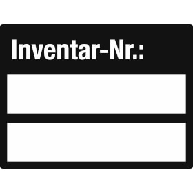 Inventarkennzeichnungsetiketten Inventar - Nr.: 