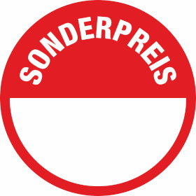 Hinweisschild Sonderpreis