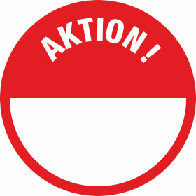 Hinweisschild Aktion