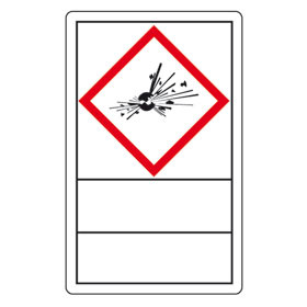 GHS - Gefahrensymbole auf Rolle Gefahrstoffetiketten und Beschriftungsfeld