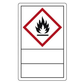 GHS-Gefahrensymbole auf Rolle Gefahrstoffetiketten und Beschriftungsfeld