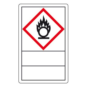 GHS-Gefahrensymbole auf Rolle Gefahrstoffetiketten und Beschriftungsfeld