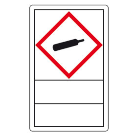 GHS-Gefahrensymbole auf Rolle Gefahrstoffetiketten und Beschriftungsfeld