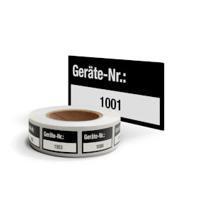 Inventaretiketten Geräte-Nr.: