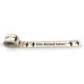 Hinweisschild, 25 Meter Bodenmarkierung-Bitte Abstand halten!,
