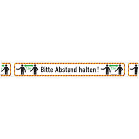 Hinweisschild, 25 Meter Bodenmarkierung-Bitte Abstand halten!,