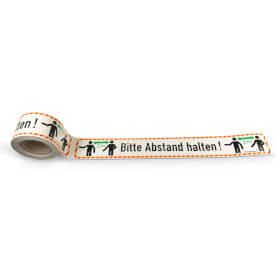 Hinweisschild, 25 Meter Bodenmarkierung - Bitte Abstand halten!, 