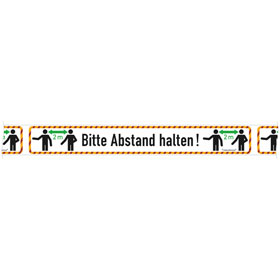 Hinweisschild, 25 Meter Bodenmarkierung-Bitte Abstand halten!,