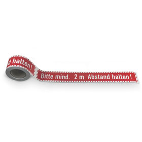 Hinweisschild, 25 Meter Bodenmarkierung - Bitte Abstand halten!, 