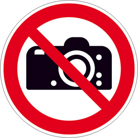 Verbotsschild Fotografieren verboten