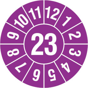 Prfplakette Jahresplakette mit 2 - stelliger Jahreszahl