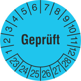Prfplakette Geprft