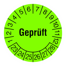 Prfplakette Geprft