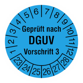 Prüfplakette Geprüft nach DGUV Vorschrift 3