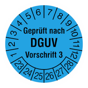 Prfplakette Geprft nach DGUV Vorschrift 3