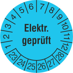Prfplakette Elektr. Geprft