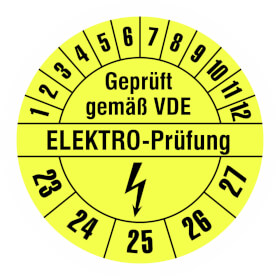 Prfplakette Geprft gem VDE - ELEKTRO PRFUNG