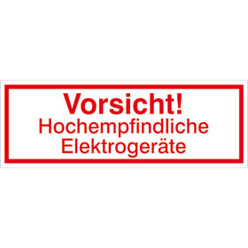 Verpackungsetikett Vorsicht! Hochempfindliche Elektrogerte