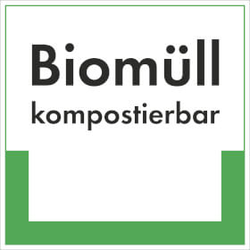 Abfallkennzeichnung - Textschild Biomüll