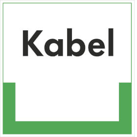 Abfallkennzeichnung - Textschild Kabel