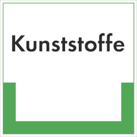 Abfallkennzeichnung - Textschild Kunststoffe